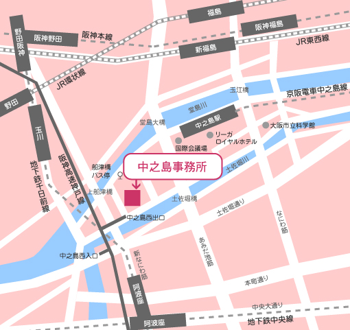 中之島事務所周辺地図
