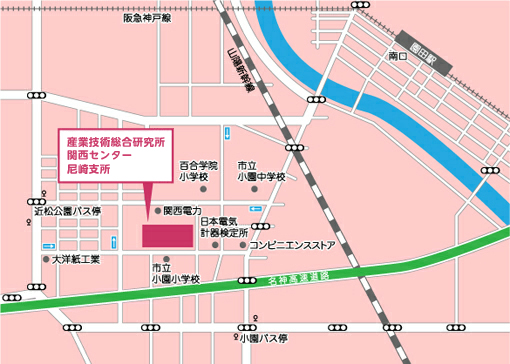 尼崎事務所周辺地図